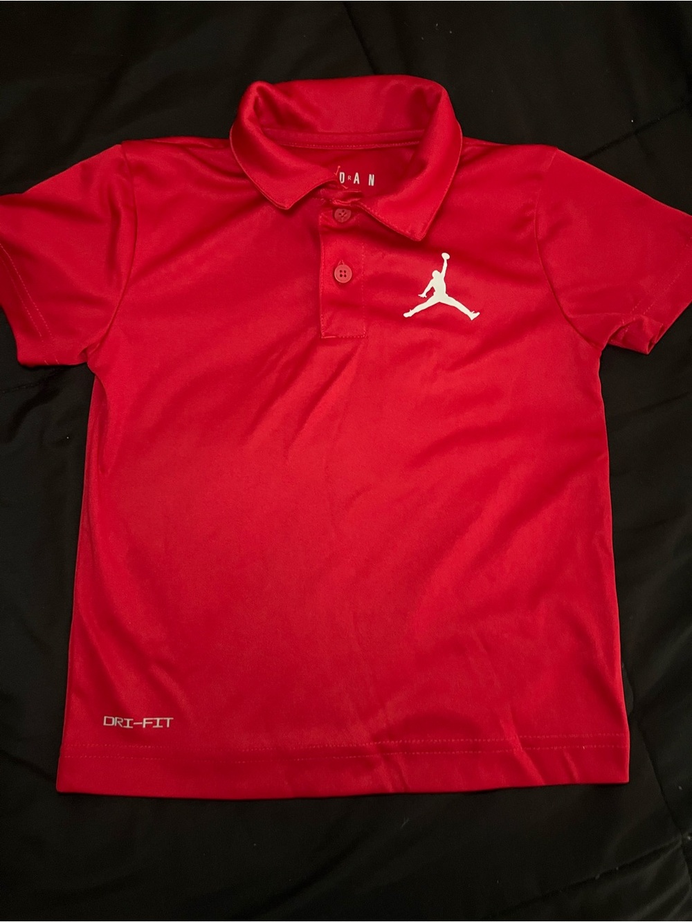 Jordan Red Boys' Polo with White Jumpman